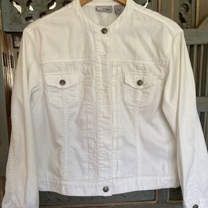 Chico's White Jean Jacket Classic Denim Style